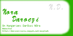nora daroczi business card